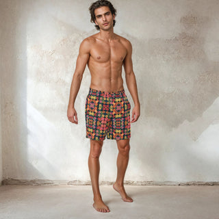 Aztec floral Swim Trunks Mr Photogenic