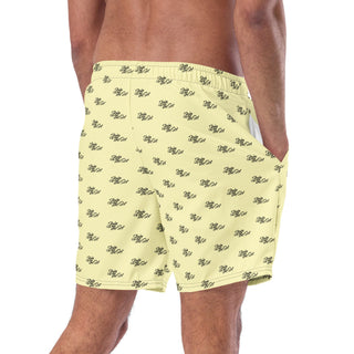 Join The Set All Over Print Swim Shorts - Pale Yellow Mr Photogenic