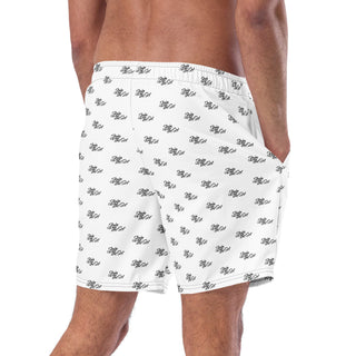 Join The Set All Over Print Swim Shorts - White Mr Photogenic