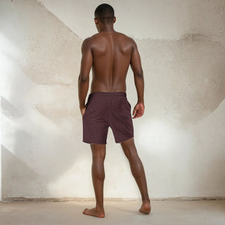 Official Logo Repeat Print Swim Shorts - Chestnut Mr Photogenic