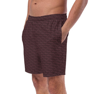 Official Logo Repeat Print Swim Shorts - Chestnut Mr Photogenic