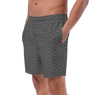 Official Logo Repeat Print Swim Shorts - Graphite Mr Photogenic