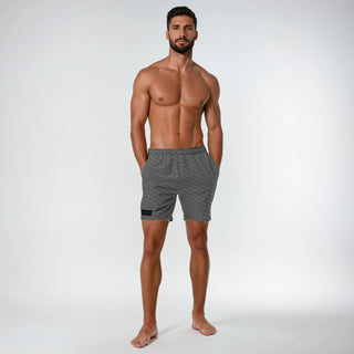 Official Logo Repeat Print Swim Shorts - Graphite Mr Photogenic