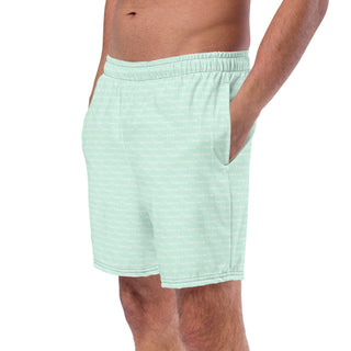 Official Logo Repeat Print Swim Shorts - Mint Mr Photogenic
