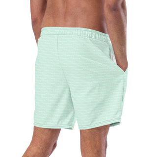 Official Logo Repeat Print Swim Shorts - Mint Mr Photogenic