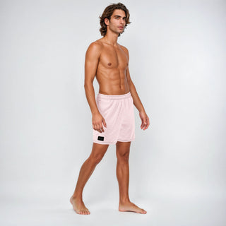 Official Logo Repeat Print Swim Shorts - Pink Mr Photogenic