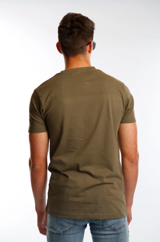 Olive Large Shield Logo T Shirt Mr Photogenic