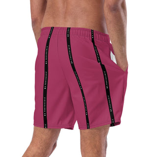 On Set Stripe Logo Shorts - Berry Mr Photogenic