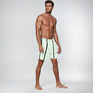 On Set Stripe Logo Shorts - Mint Mr Photogenic