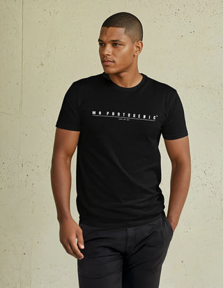 Mr Photogenic Racing Logo Slim Fit T-Shirt - Black