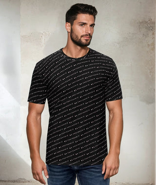 Signature Logo All Over Print T-shirt - Black Mr Photogenic