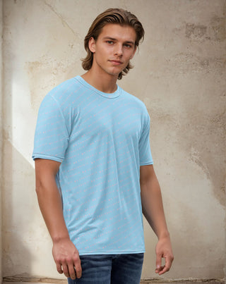 Signature Logo All Over Print T-shirt - French Blue Mr Photogenic