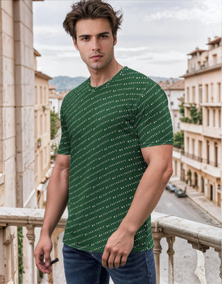 Signature Logo All Over Print T-shirt - Racing Green Mr Photogenic