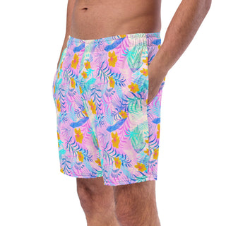 Vibing Tropics Swim Trunks - Lilac Mr Photogenic