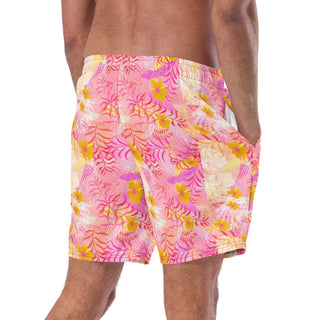 Vibing Tropics Swim Trunks - Pink Mr Photogenic