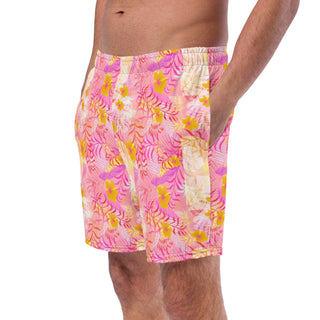 Vibing Tropics Swim Trunks - Pink Mr Photogenic