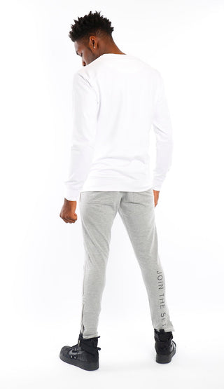 White Join The Set® Light Weight Crew Neck Sweat Mr Photogenic