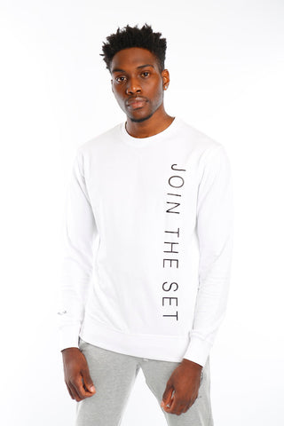 White Join The Set® Light Weight Crew Neck Sweat Mr Photogenic