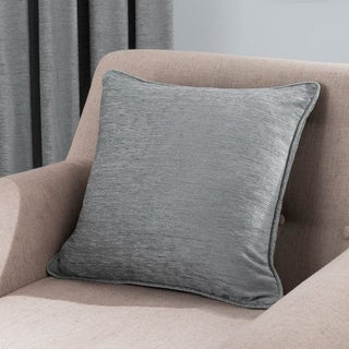 CHENILLE CUSHION 45CM SILVER