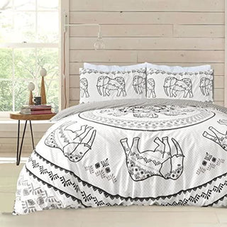 TRIBAL ELEPHANT NAT DUVET SET SINGLE