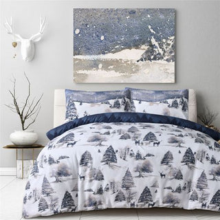WINTER SCENE DUVET SET NAVY SK