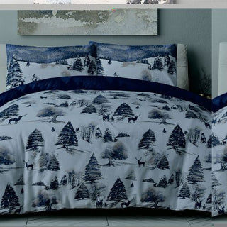 WINTER SCENE DUVET SET NAVY SK