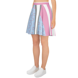 All Over Print Logo Skater Skirt - skirt