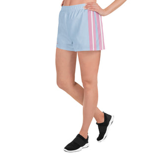 Contrast Stripe Logo Shorts - Powder Blue