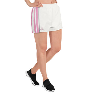 Contrast Stripe Logo Shorts - White