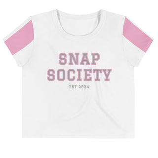 Society Edge Crop Tee - White - XS - crop t-shirt