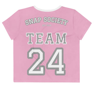 Get Snapped Official Logo Crop Tee - Pink