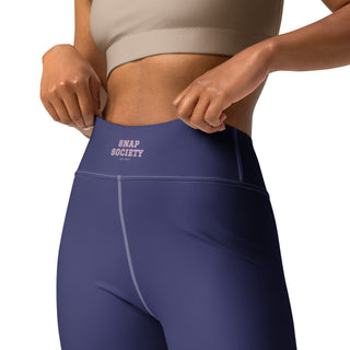 Logo contrast Stich Yoga Leggings - Purple
