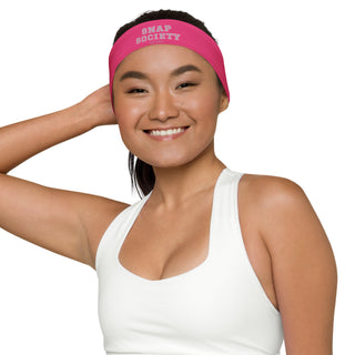 Snap Society Logo Headband in Bright Pink - M
