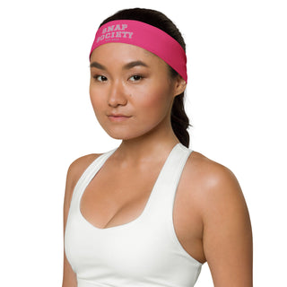 Snap Society Logo Headband in Bright Pink