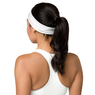 Snap Society Logo Headband in White - headband
