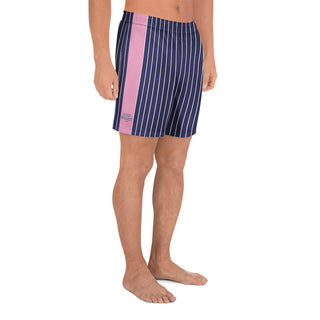 Navy Stripe Contrast Logo Shorts - S - Swimwear