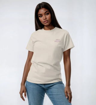 Official Logo Back Graphic Tee - Taupe - t-shirt