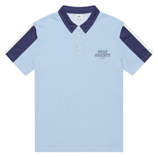 Official Logo Contrast Slim Fit Polo - Blue - polo shirt