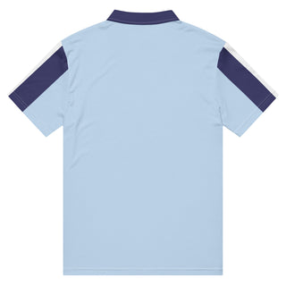 Official Logo Contrast Slim Fit Polo - Blue - polo shirt
