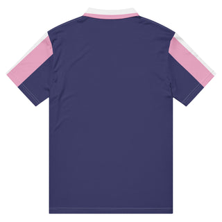 Official Logo Contrast Slim Fit Polo Navy - polo shirt