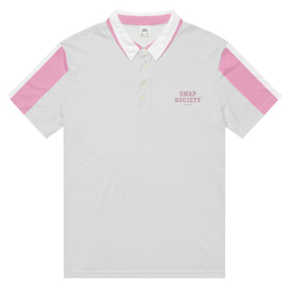 Official Logo Contrast Slim Fit Polo - Sliver pink - polo shirt