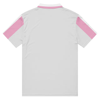 Official Logo Contrast Slim Fit Polo - Sliver pink - polo shirt