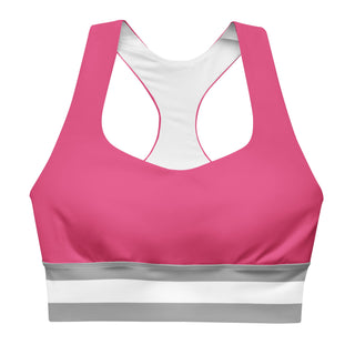 Official Logo Sports Bra Crop Top - Hot Pink - XS