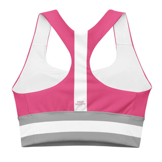 Official Logo Sports Bra Crop Top - Hot Pink
