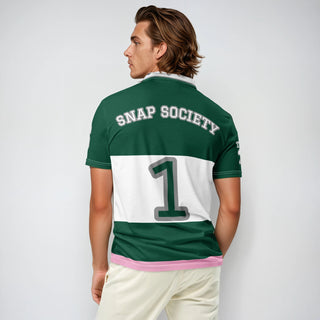 Snap Society Sporting Polo - Racing Green - polo shirt