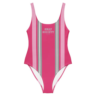 Society Stripe One-Piece Swimsuit in Pink - XS - one piece