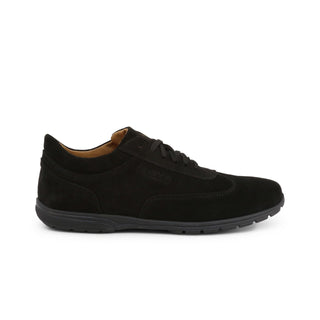 Black suede casual shoe.
