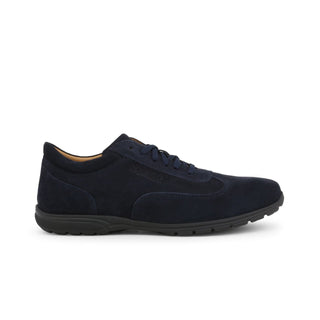 Navy suede casual shoe.